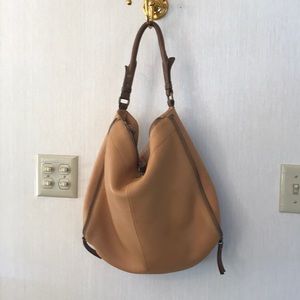 Jcrew pebbled leather hobo bag